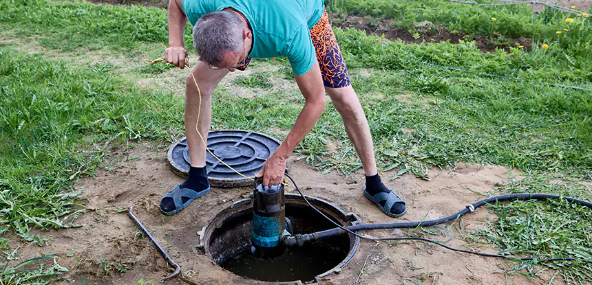 Outdoor Sewage Cleanup in Cave Spring