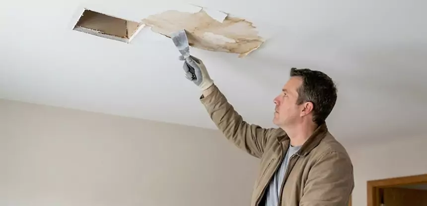 Dry Ceiling After Water Leak in Cave Spring