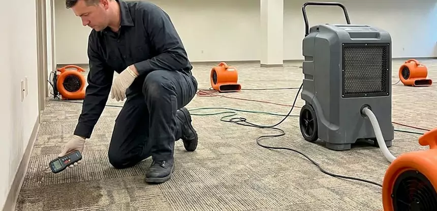 Drying Carpet Padding After Flood in Cave Spring